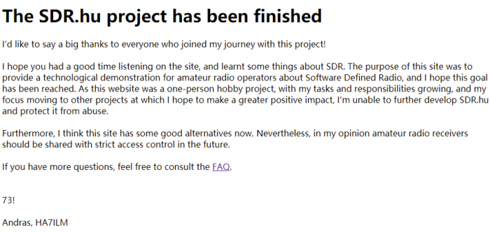 软件定义无线电网站 sdr.hu 宣布关闭-黄河439110blog