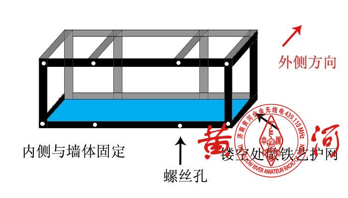 图七:可以固定四根天线框型固定架